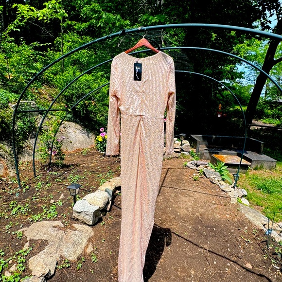 PROM Sequin CHAMPAGNE DRESS - Picture 13 of 14